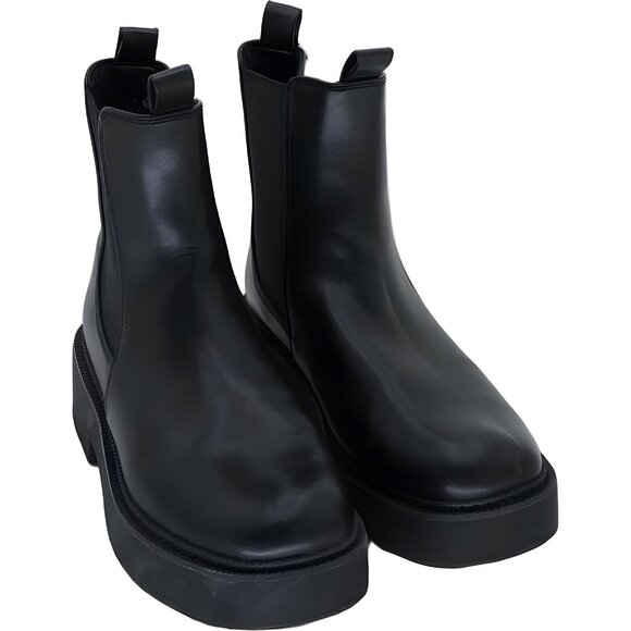 A New Day Shoes - A New Day Women's Black Demi Boots Size 8 - Creased Right Shoe